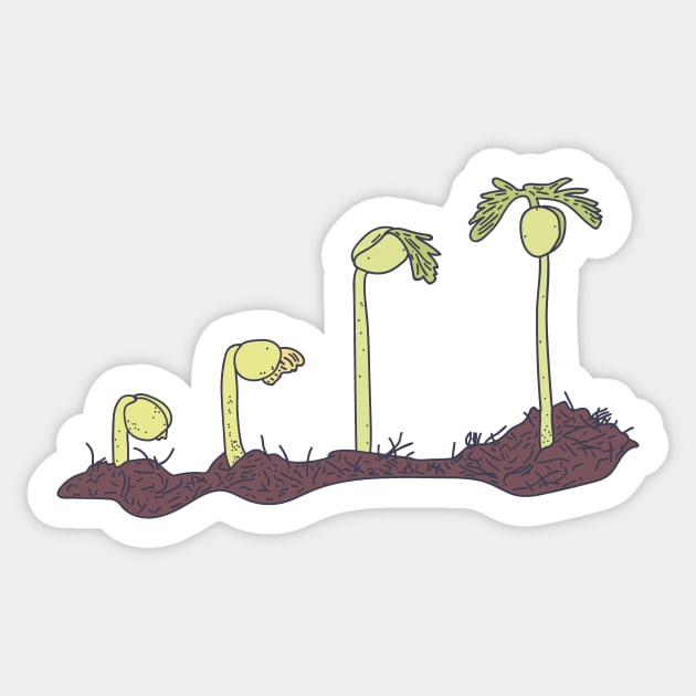 Botany - Growing Plant - Environmental Science Sticker by DeWinnes